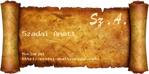 Szadai Anett névjegykártya